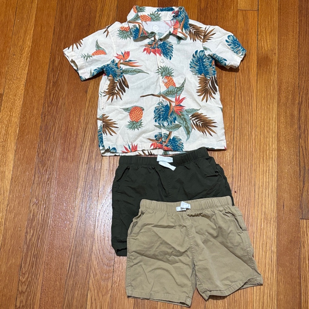 Wonder Nation Kids Tropical Pineapple Print Shirt
